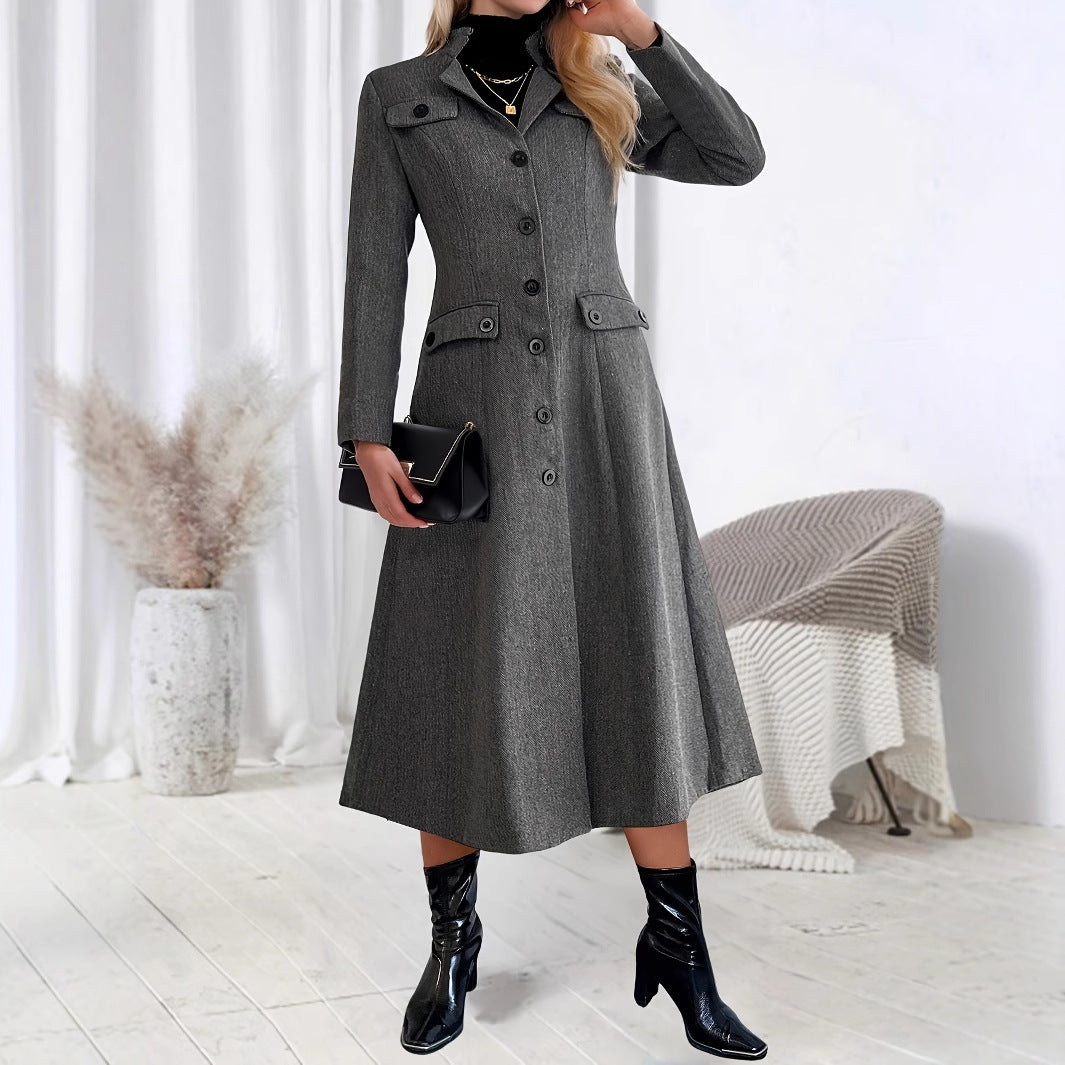 Damer elegant överrock med strukturerat material Mirla-Eva Jonsson