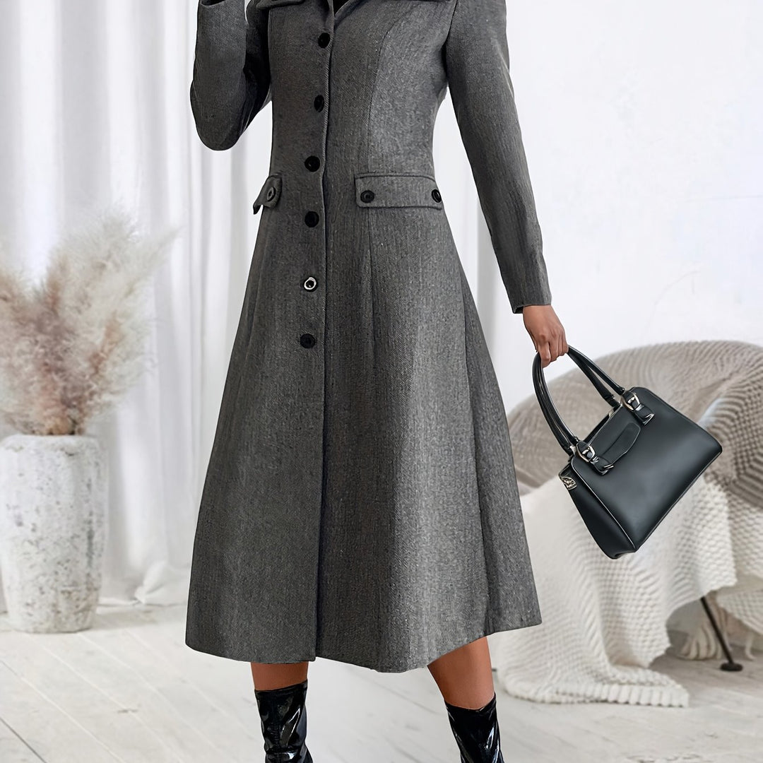 Damer elegant överrock med strukturerat material Mirla-Eva Jonsson