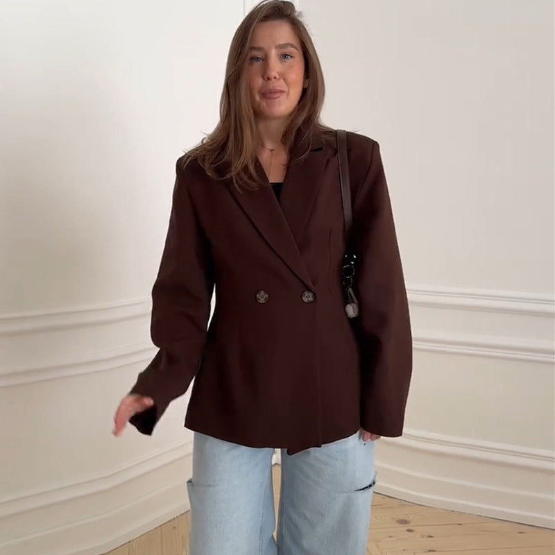 Damer elegant oversize blazer med dubbelknapprad Mirla-Eva Jonsson