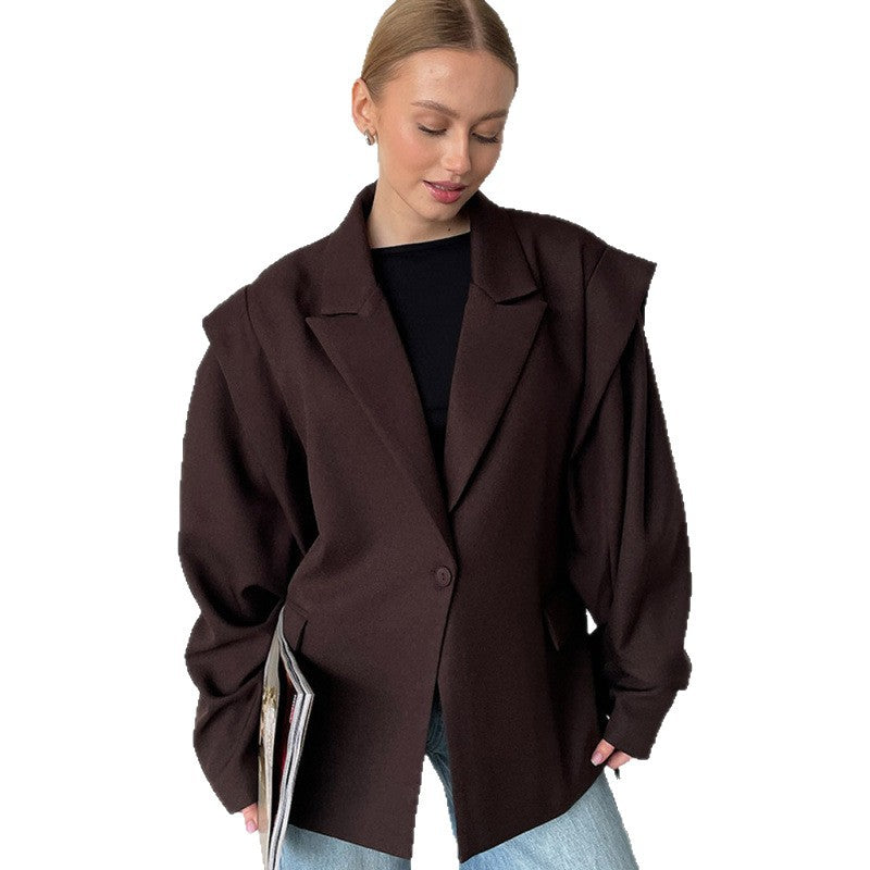 Damer elegant oversized blazer med bältesdetalj Mirla-Eva Jonsson