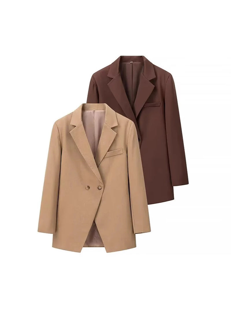 Damer elegant oversized blazer med dubbla knapprader och praktiska fickor Mirla-Eva Jonsson