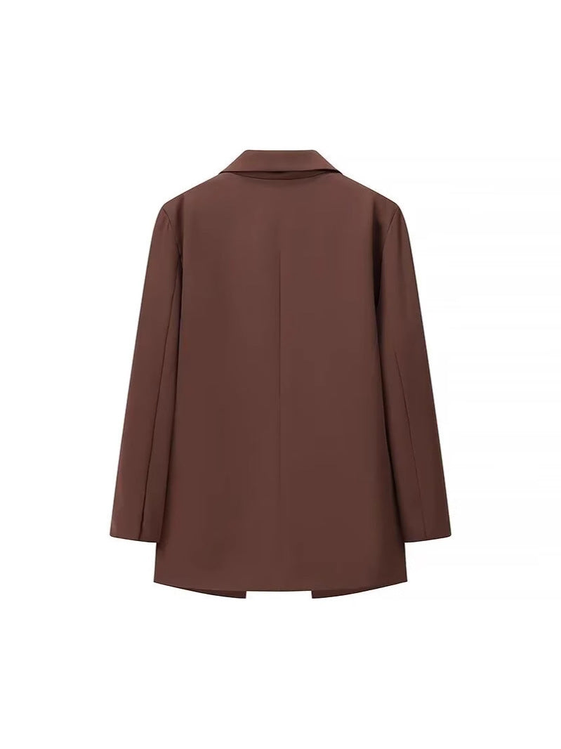 Damer elegant oversized blazer med dubbla knapprader och praktiska fickor Mirla-Eva Jonsson