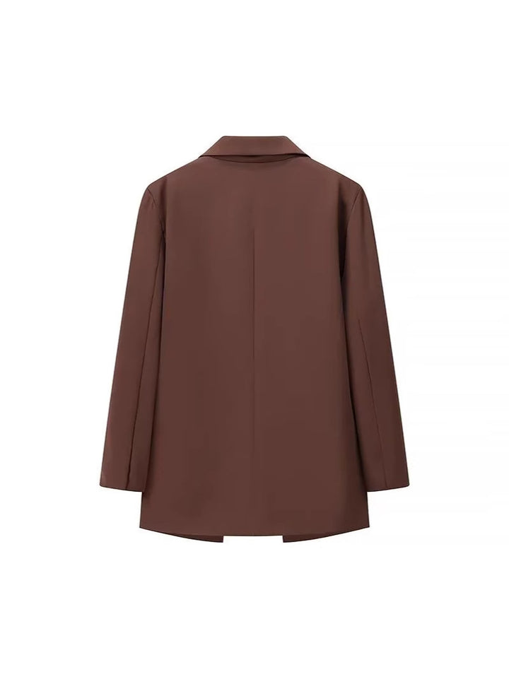 Damer elegant oversized blazer med dubbla knapprader och praktiska fickor Mirla-Eva Jonsson