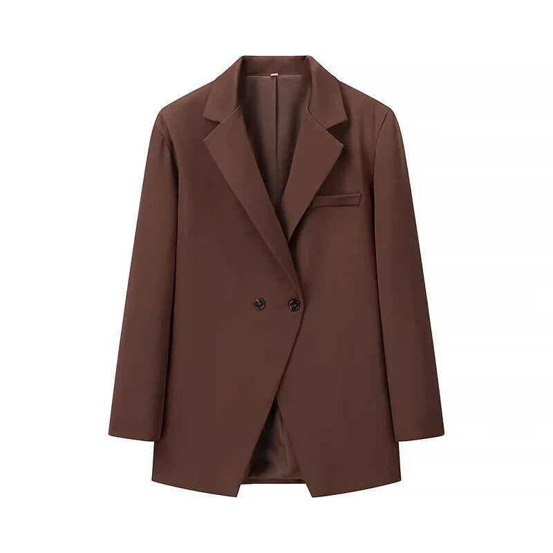 Damer elegant oversized blazer med dubbla knapprader och praktiska fickor Mirla-Eva Jonsson