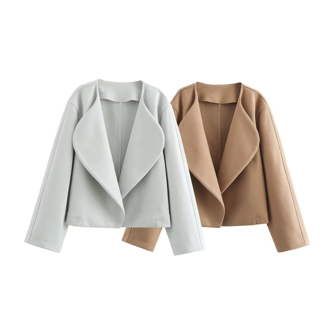 Damer elegant oversized blazer med snygg krage Mirla-Eva Jonsson