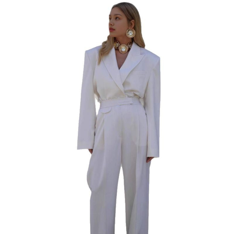 Damer elegant oversized blazerkavaj med midjebälte Mirla-Eva Jonsson