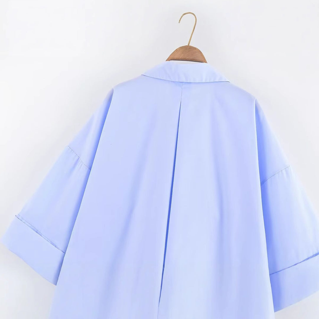 Damer elegant oversized blus med breda ärmar Mirla-Eva Jonsson