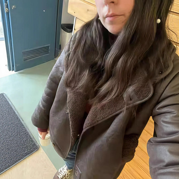 Damer elegant oversized-jacka med mjukt foder och raffinerad struktur Mirla-Eva Jonsson