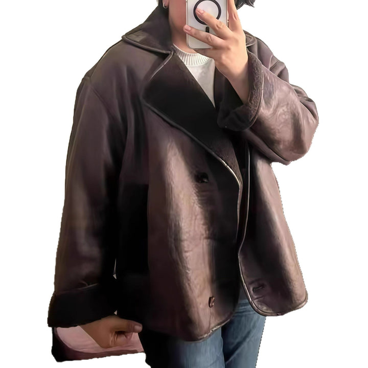 Damer elegant oversized-jacka med mjukt foder och raffinerad struktur Mirla-Eva Jonsson