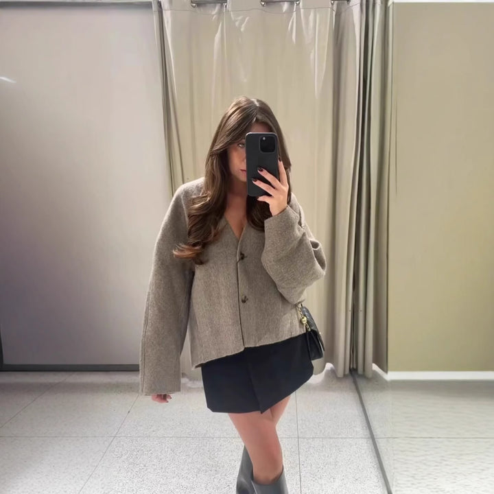 Damer elegant oversized jacka med modern slag Mirla-Eva Jonsson