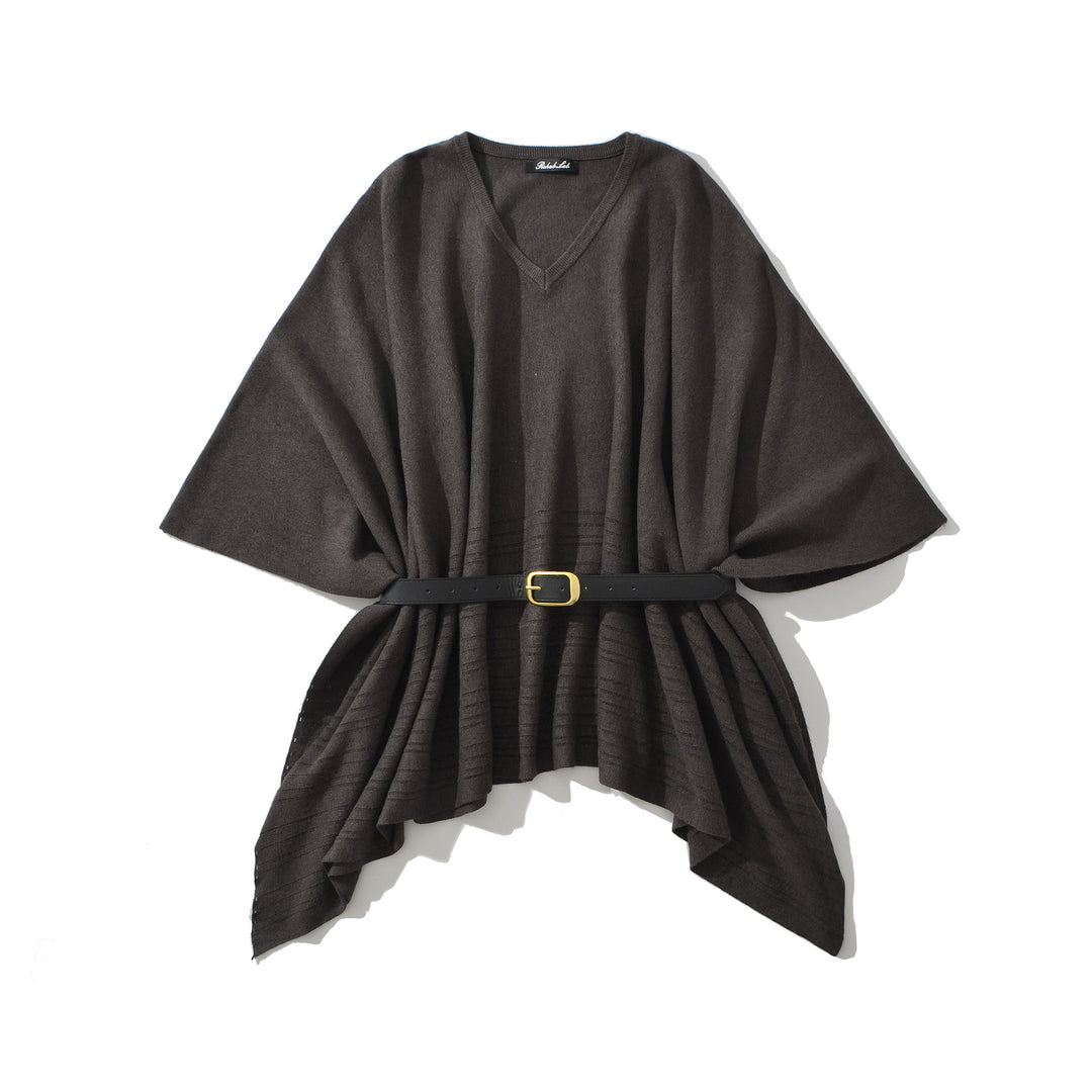 Damer elegant oversized tunika med V-ringning och midjebälte Mirla-Eva Jonsson