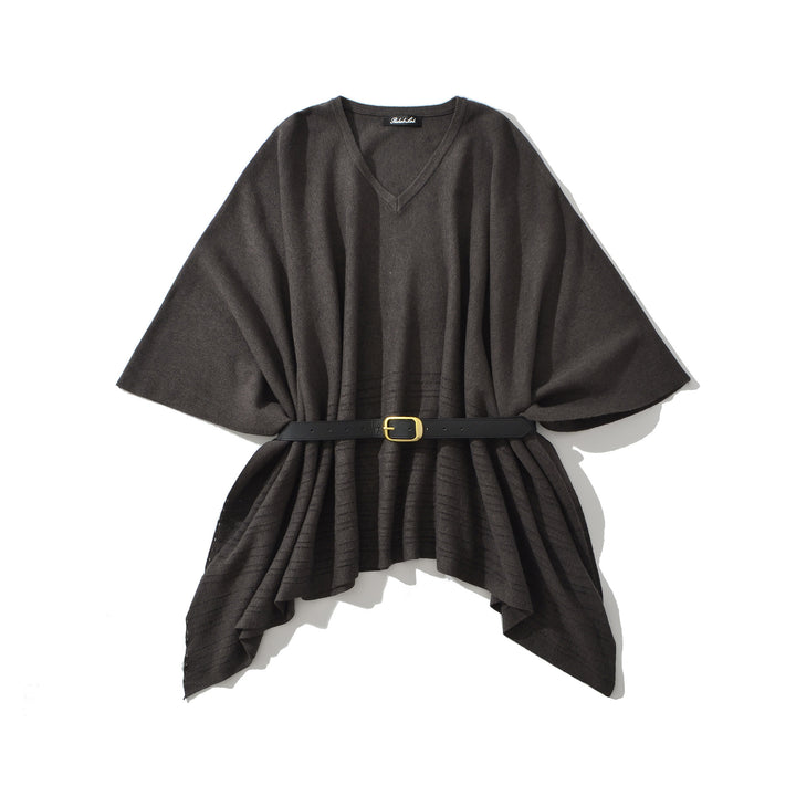 Damer elegant oversized tunika med V-ringning och midjebälte Mirla-Eva Jonsson