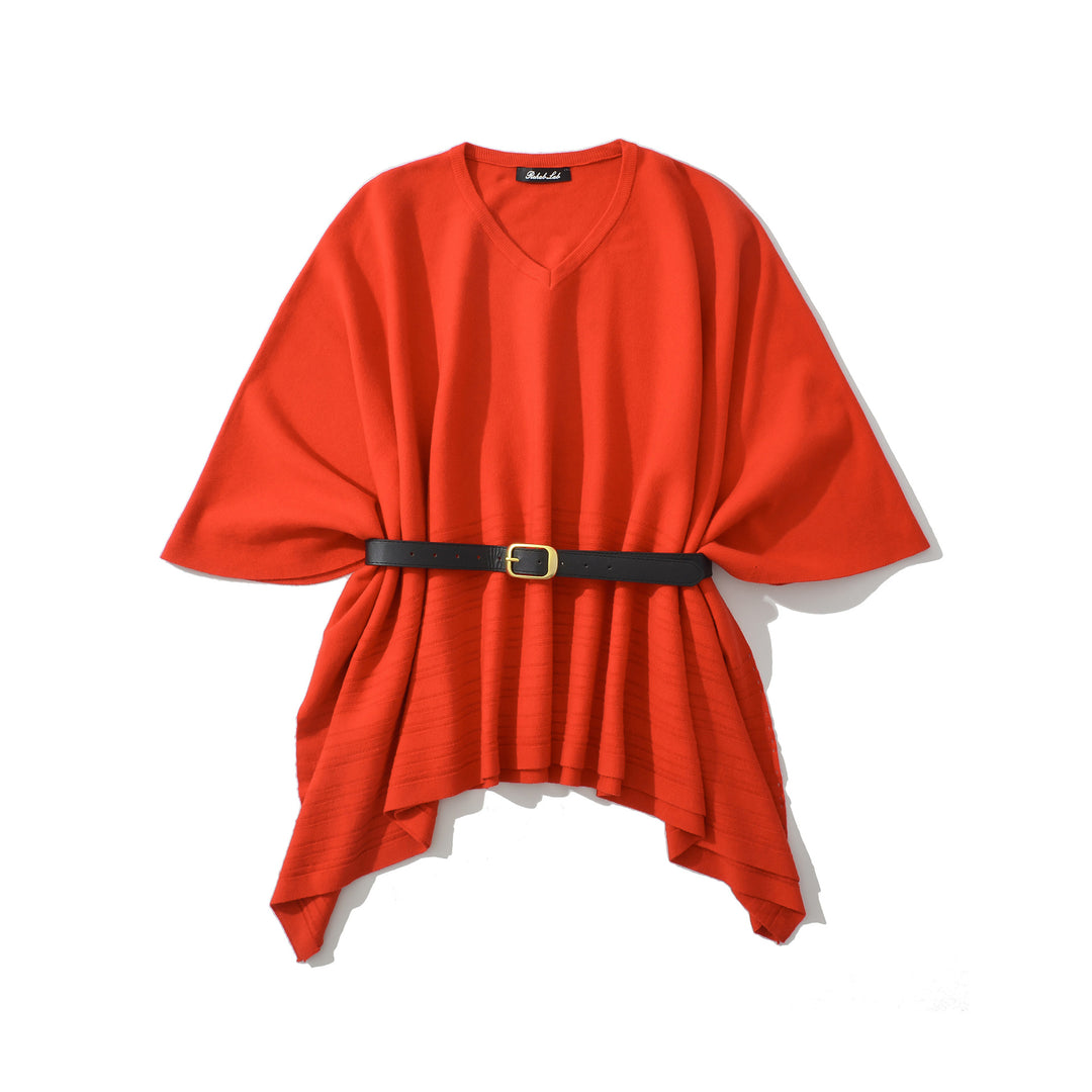 Damer elegant oversized tunika med V-ringning och midjebälte Mirla-Eva Jonsson