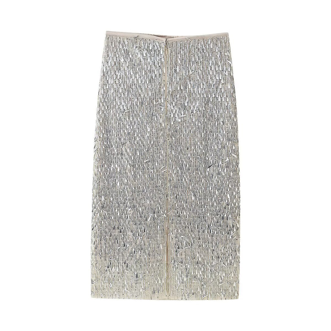 Damer elegant paljett midi kjol Mirla-Eva Jonsson