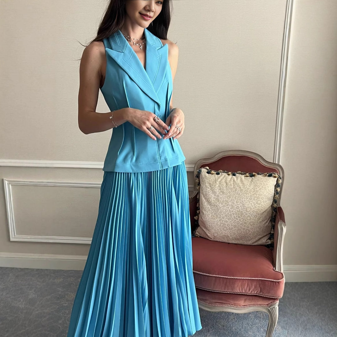 Damer elegant plisserad kjol med figurnära passform Eva Jonsson-Eva Jonsson