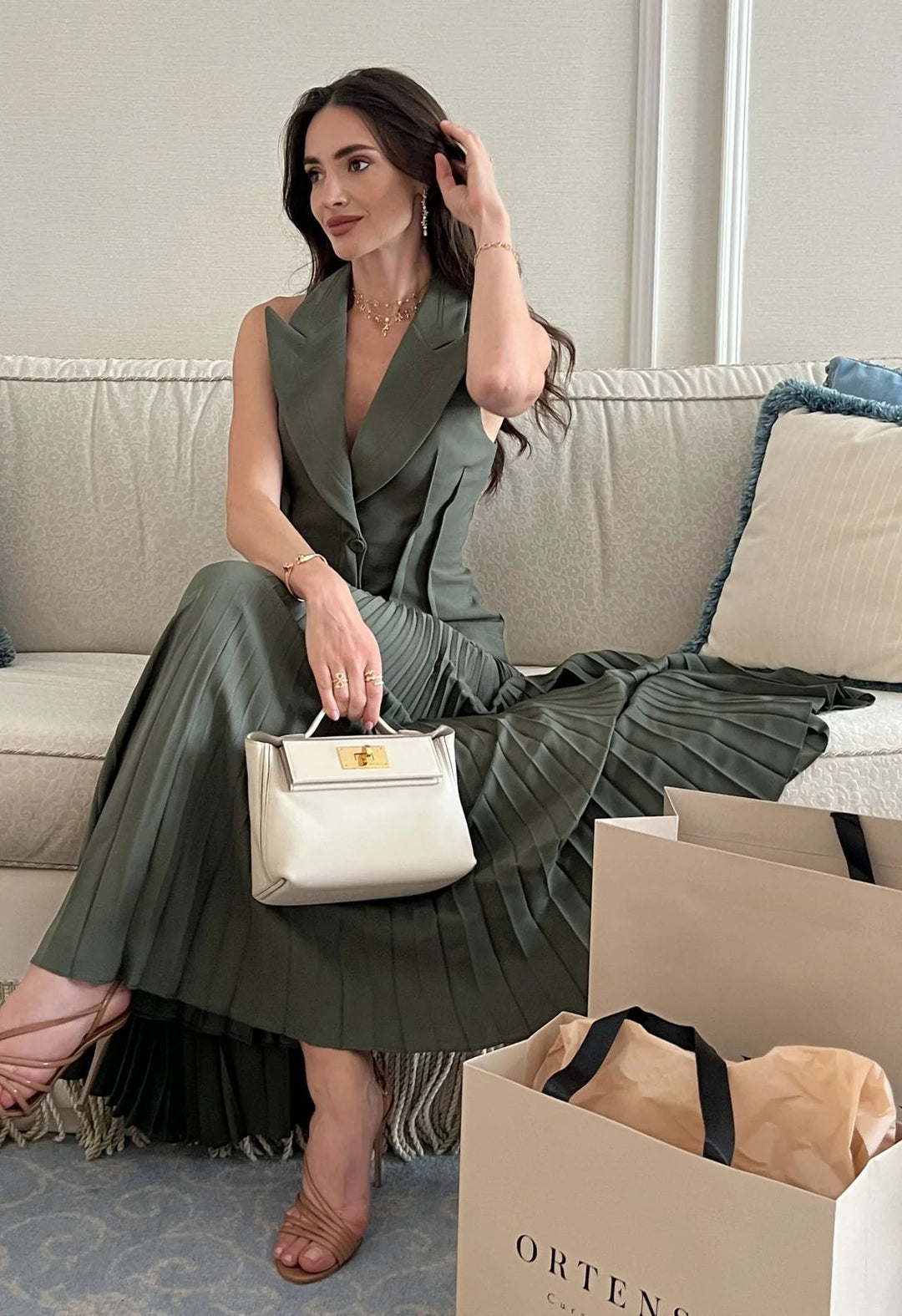 Damer elegant plisserad kjol med figurnära passform Eva Jonsson-Eva Jonsson