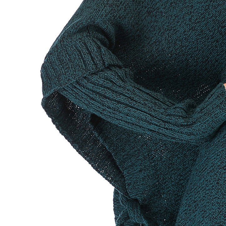 Damer elegant poncho med hög krage och slipad design Mirla-Eva Jonsson
