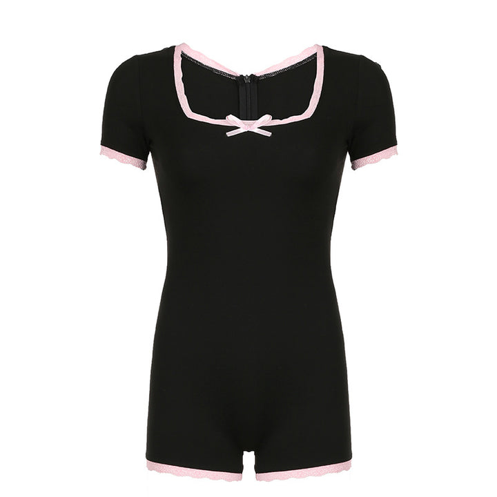Damer elegant pyjamas jumpsuit med spetsdetaljer Mirla-Eva Jonsson