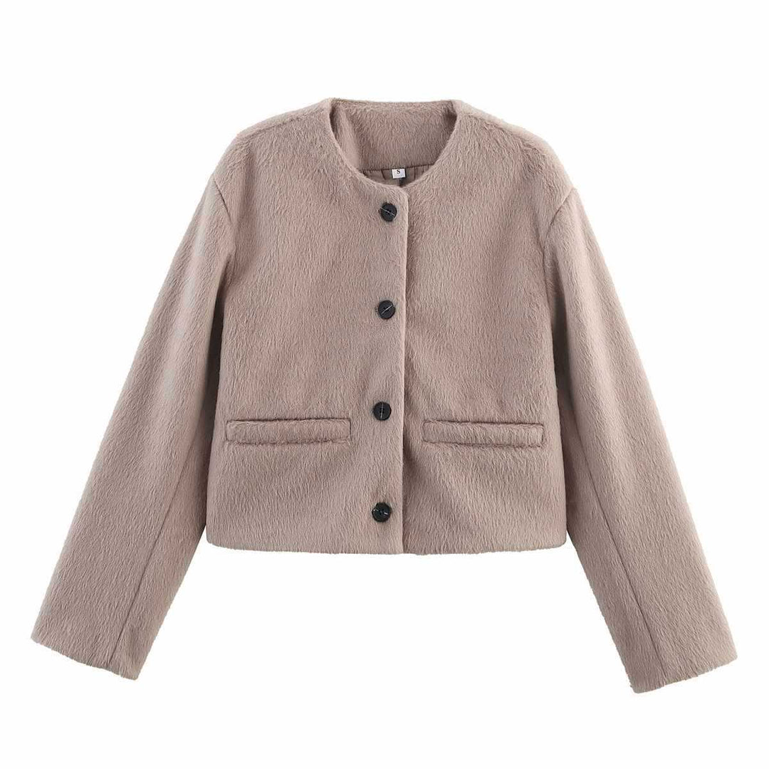 Damer elegant quiltad jacka av konstpäls Mirla-Eva Jonsson