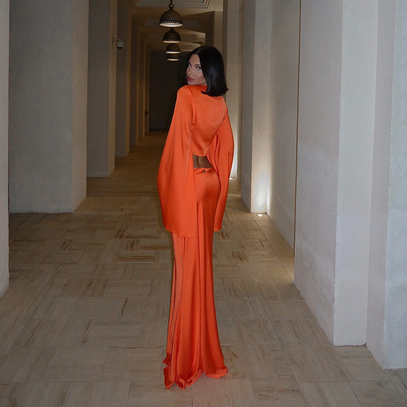 Damer elegant set av ärmlös blus och maxilång kjoldel Eva Jonsson-Eva Jonsson