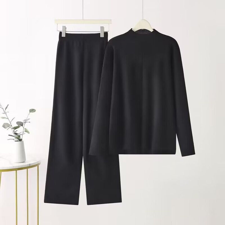 Damer elegant set bestående av långärmad topp och palazzobyxor Mirla-Eva Jonsson