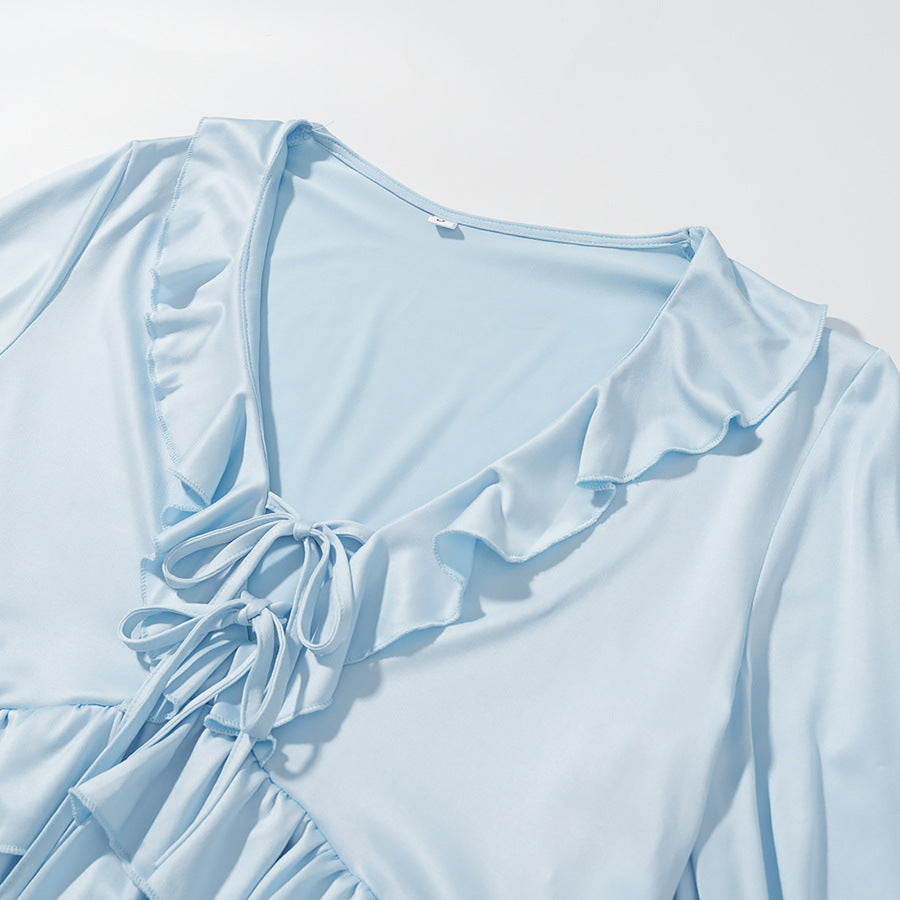 Damer elegant set med flytande topp och lång kjol Mirla-Eva Jonsson