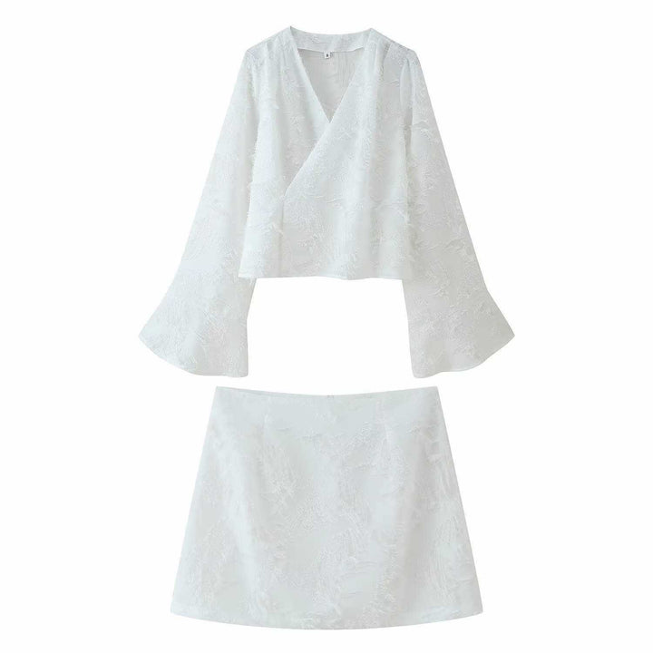 Damer elegant set med vida ärmar och mondän spets Mirla-Eva Jonsson
