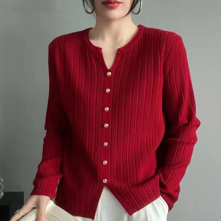 Damer elegant skjorta blus med fina veck och knapppdetaljer Mirla-Eva Jonsson
