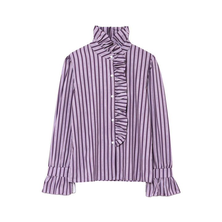 Damer elegant skjortblus med raffinerad veckning Mirla-Eva Jonsson