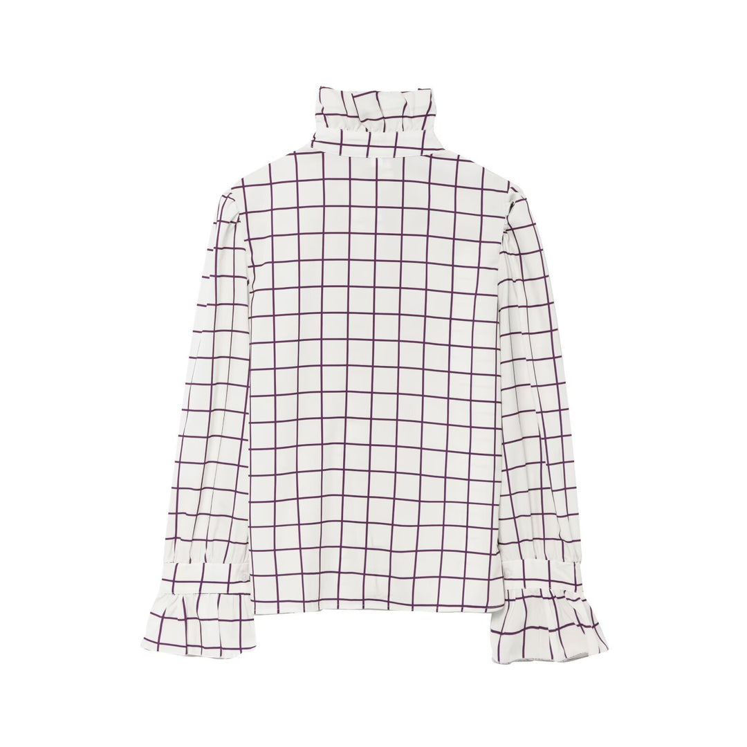 Damer elegant skjortblus med raffinerad veckning Mirla-Eva Jonsson