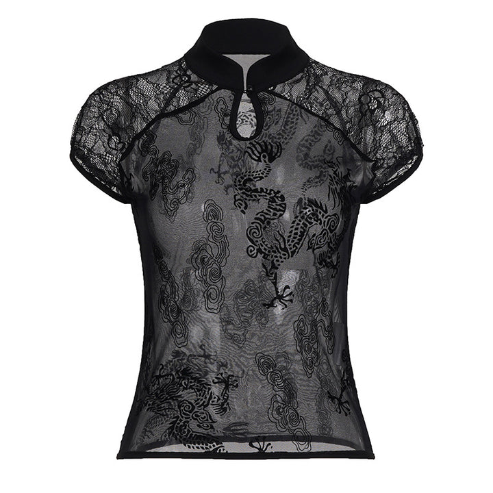 Damer elegant spetsblus med subtila accenter Mirla-Eva Jonsson