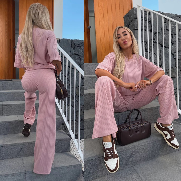 Damer elegant stickad bomullsoverall Mirla-Eva Jonsson