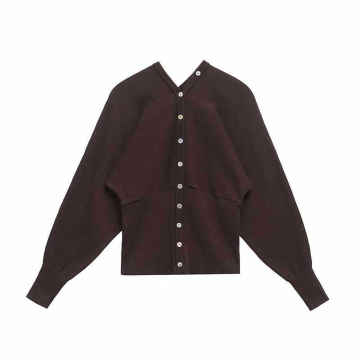 Damer elegant stickad jacka med asymmetrisk skärning Mirla-Eva Jonsson
