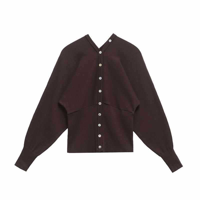 Damer elegant stickad jacka med asymmetrisk skärning Mirla-Eva Jonsson