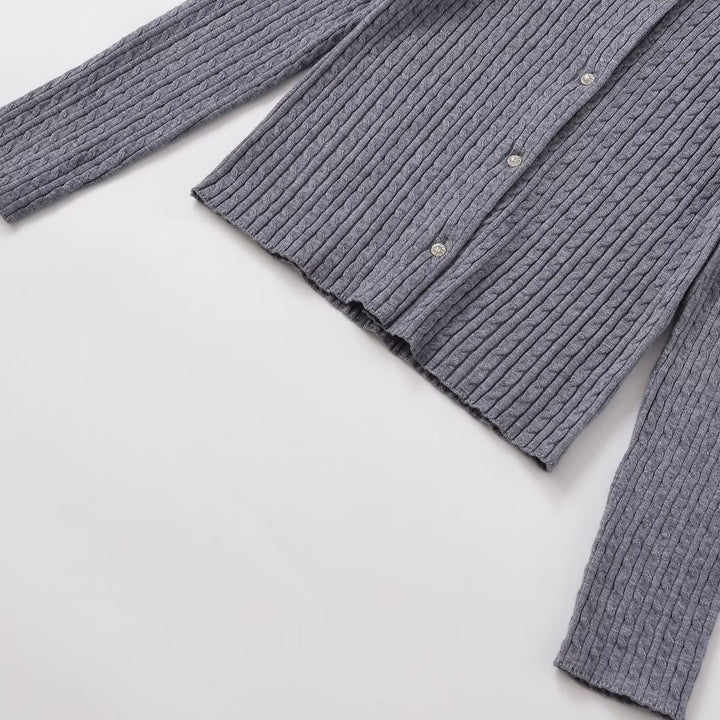 Damer elegant stickad jacka med smyckekrage Mirla-Eva Jonsson