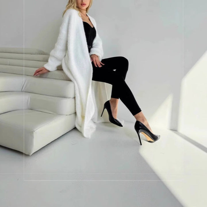 Damer elegant stickad kappa Mirla-Eva Jonsson
