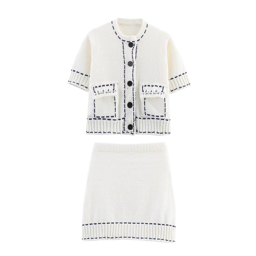 Damer elegant stickad kjol Mirla-Eva Jonsson