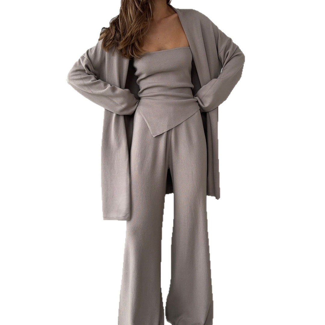 Damer elegant stickad loungewear-set med lös passform Mirla-Eva Jonsson