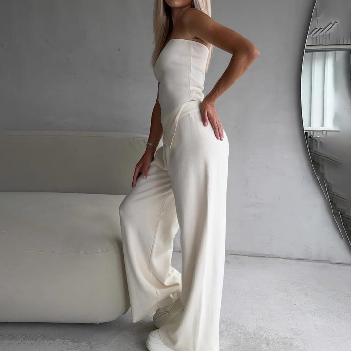 Damer elegant stickad loungewear-set med lös passform Mirla-Eva Jonsson