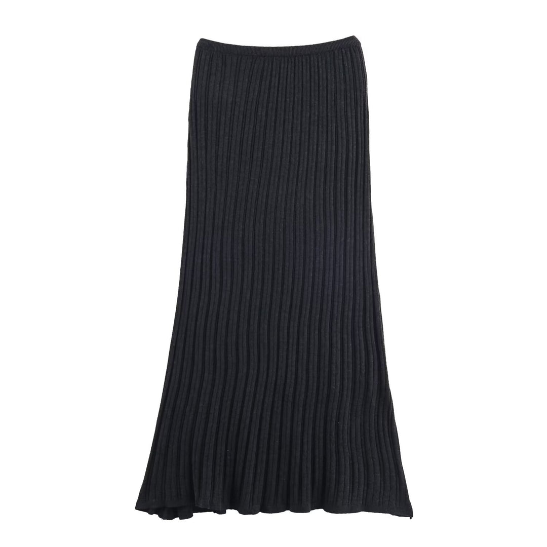 Damer elegant stickat set med vid passform och fina ribbdetaljer Mirla-Eva Jonsson