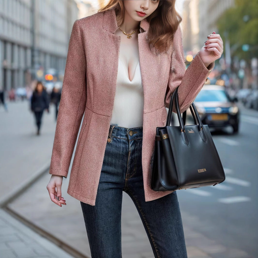 Damer elegant strukturerad blazer Mirla-Eva Jonsson