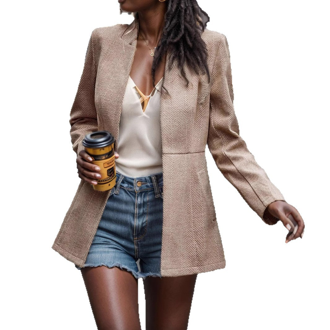 Damer elegant strukturerad blazer Mirla-Eva Jonsson