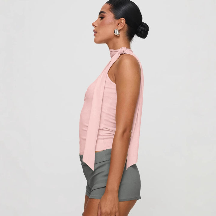 Damer elegant top med feminin rosettlook Mirla-Eva Jonsson