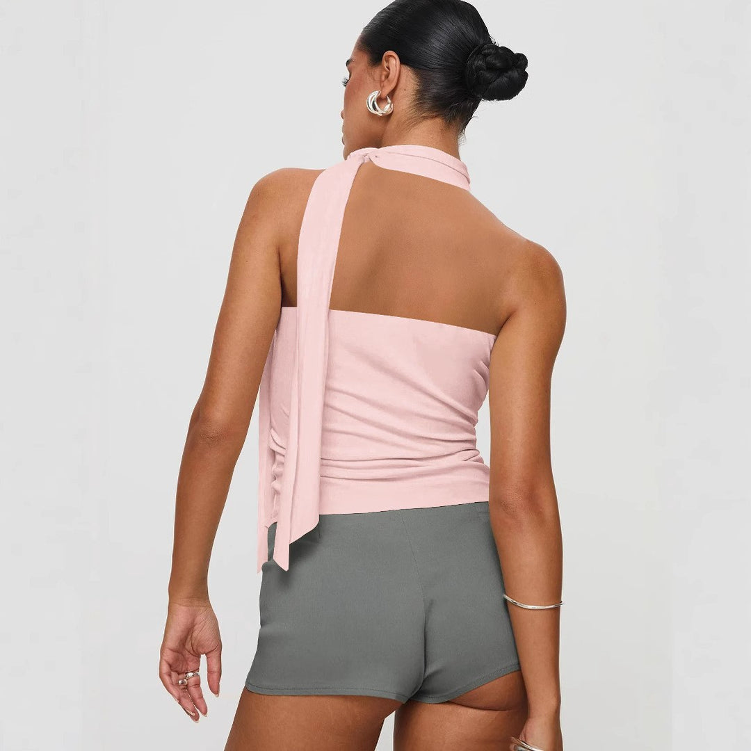 Damer elegant top med feminin rosettlook Mirla-Eva Jonsson
