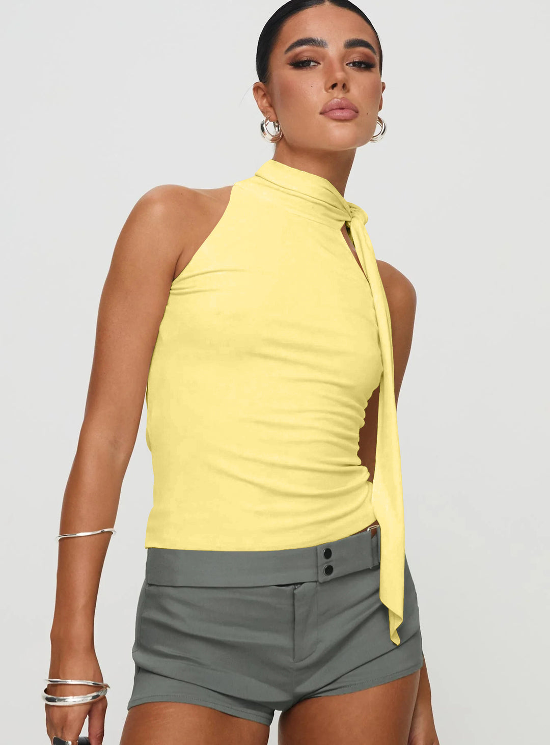 Damer elegant top med feminin rosettlook Mirla-Eva Jonsson