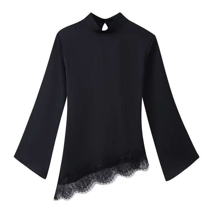 Damer elegant topp med iögonfallande spetsavslutning Mirla-Eva Jonsson