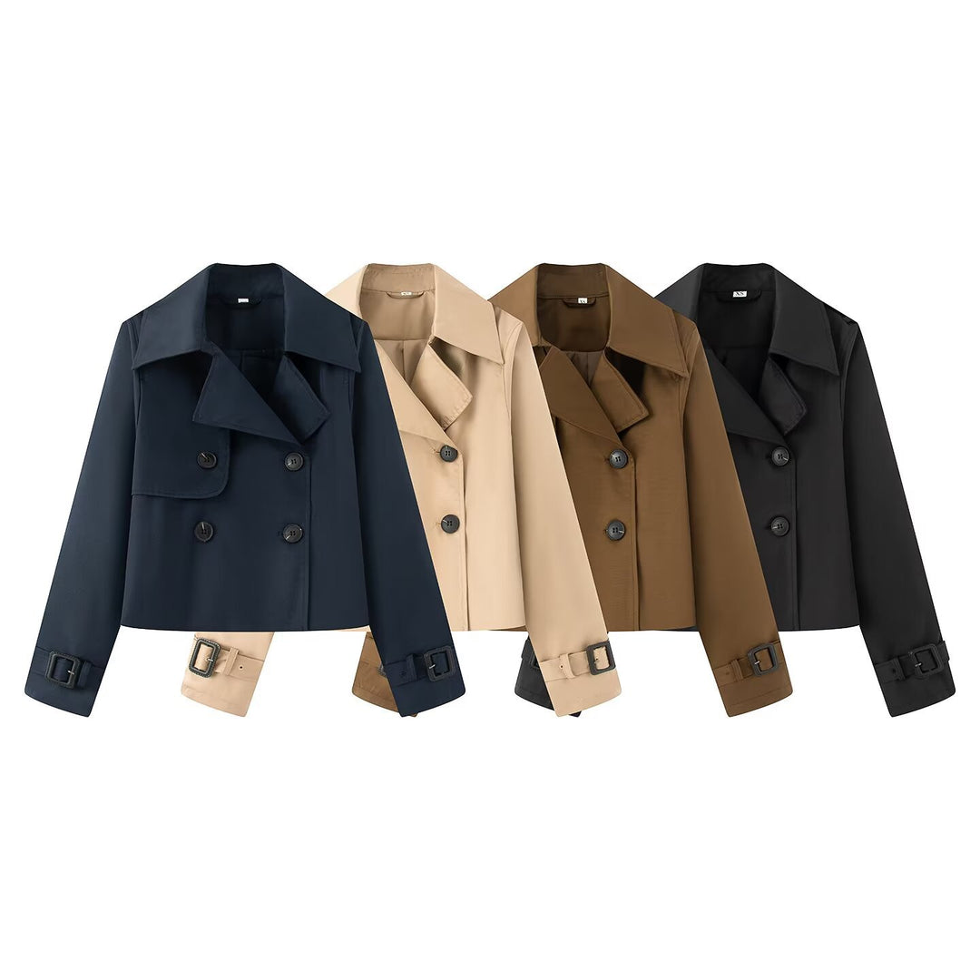 Damer elegant trenchcoat-jacka med klassiska detaljer Mirla-Eva Jonsson