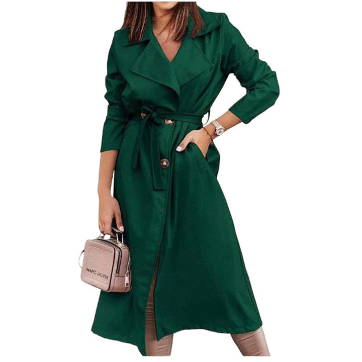 Damer elegant trenchcoat med bälte och feminin silhuett Mirla-Eva Jonsson