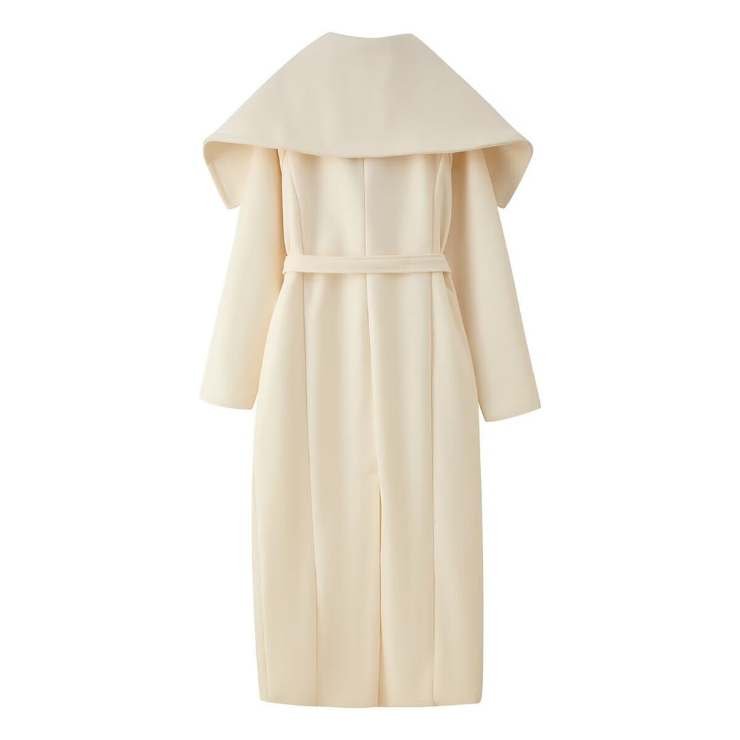 Damer elegant trenchcoat med breda revers och midjebälte Mirla-Eva Jonsson