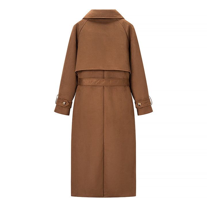 Damer elegant trenchcoat med dubbel knapprad och bälte Mirla-Eva Jonsson
